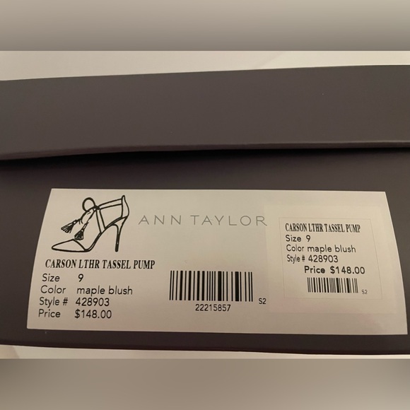 NWT Ann Taylor Carson Leather Tassel Pump in Maple Blush Size 9 - Picture 11 of 11